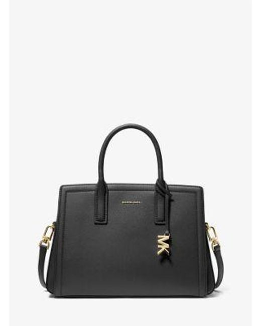 Michael Kors Black Laila Medium Leather Satchel