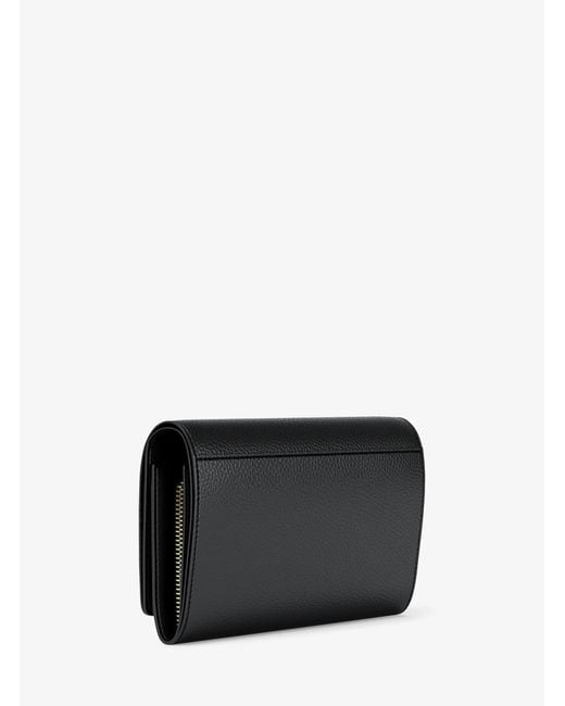 MICHAEL Michael Kors Gray Mk Jet Set Large Pebbled Leather Wallet