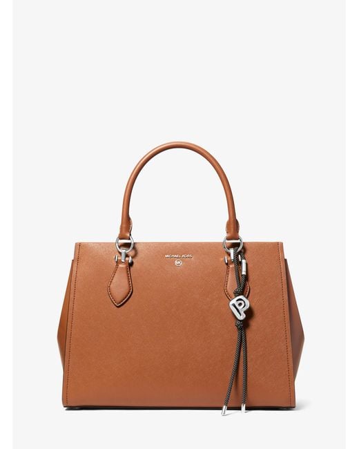 MICHAEL Michael Kors White Mk Initial-Tone And Speckled Cord Bag Charm