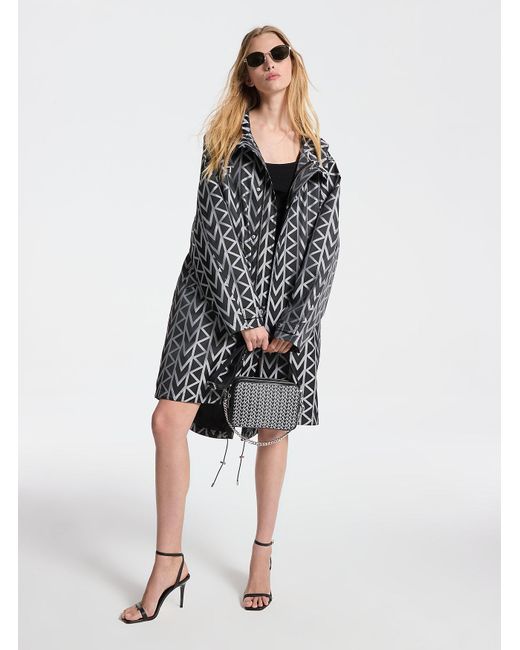 MICHAEL Michael Kors Metallic Mk Mk2000 Logo Jacquard Oversized Parka