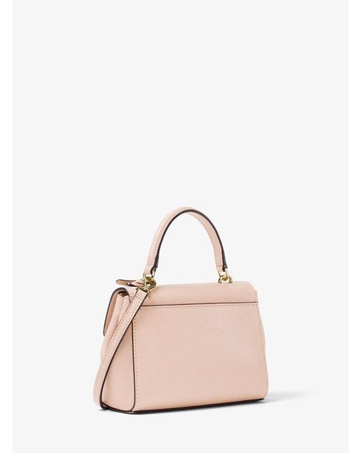 Michael Kors Ava Pale Pink Saffiano Leather Extra Small  Mini Crossbody  Bag  eBay