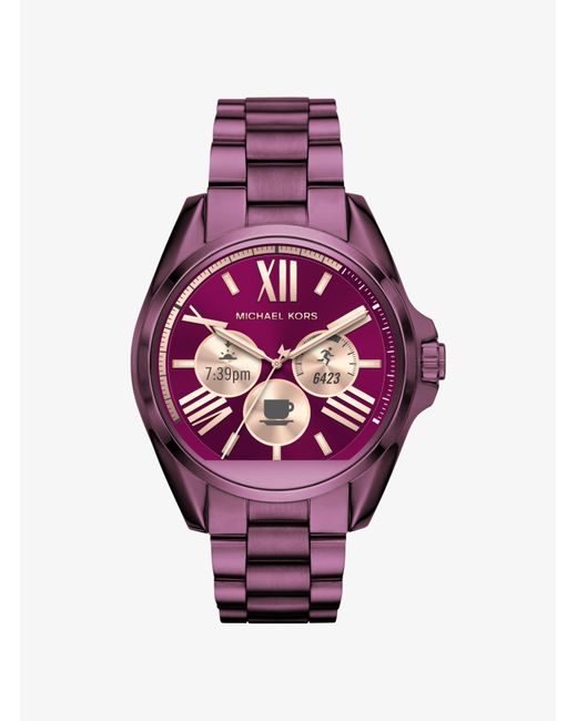 Purple michael hotsell kors smartwatch