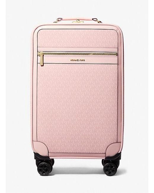 Michael Kors Pink Jet Set Travel Small Signature Logo Suitcase