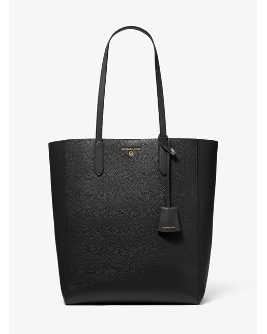 Michael Kors Sinclair Large Pebbled Leather Tote Bag in Black | Lyst