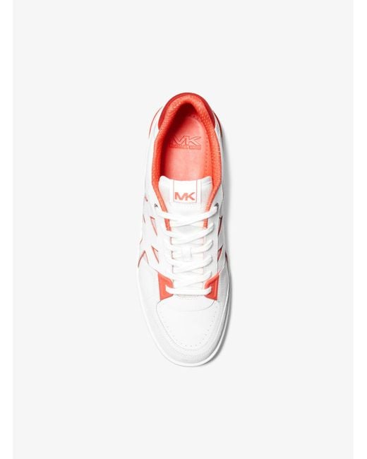 Michael Kors White Rebel Leather Sneaker for men
