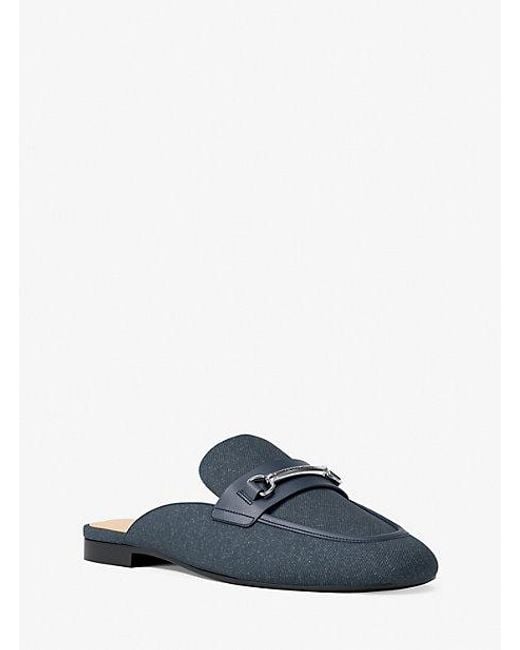 Michael Kors Blue Carson Denim Mule