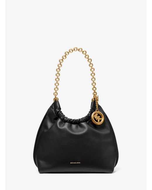 MICHAEL Michael Kors Black Mk Indie Medium Leather Pochette