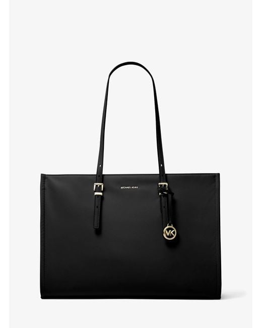 MICHAEL Michael Kors Black Mk Zadie Large Nylon Tote Bag