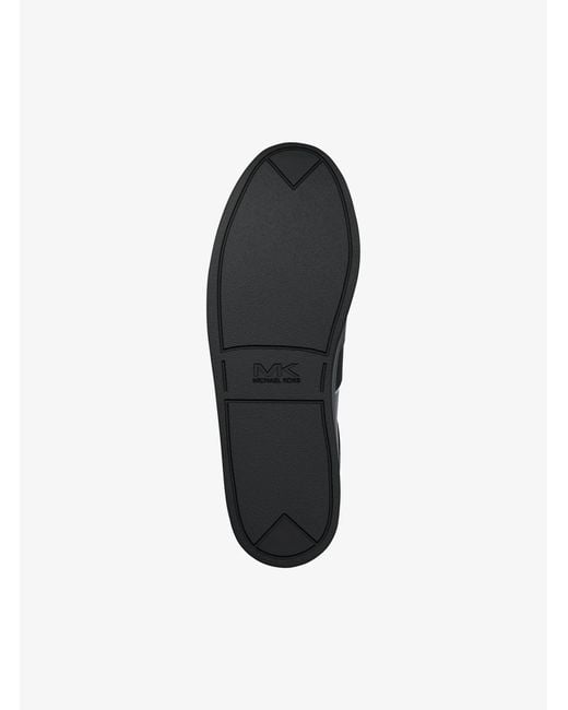 Michael Kors Black Brady Signature Logo And Leather Sneaker for men