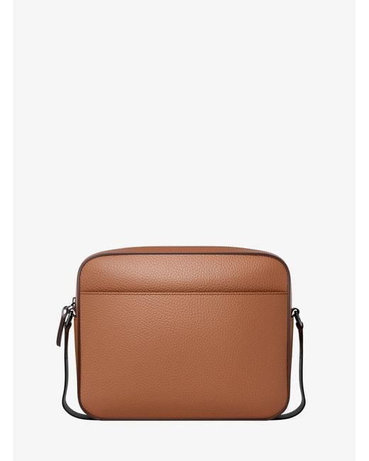 Michael Kors Brown Jet Set Pebbled Leather Crossbody Bag for men
