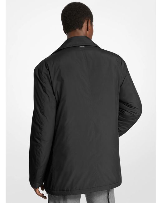 Michael Kors Black Woven Peacoat for men