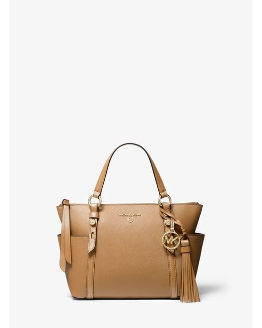 Michael Kors Natural Sullivan Small Saffiano Leather Top-zip Tote Bag