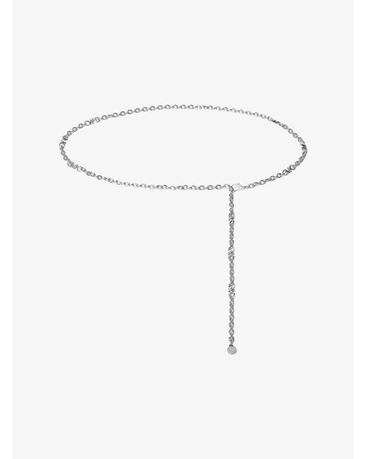 MICHAEL Michael Kors White Mk Chain Belt