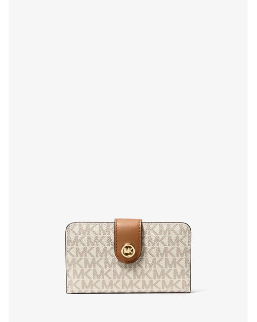 MICHAEL Michael Kors Natural Mk Pop Charm Medium Signature Logo Wallet