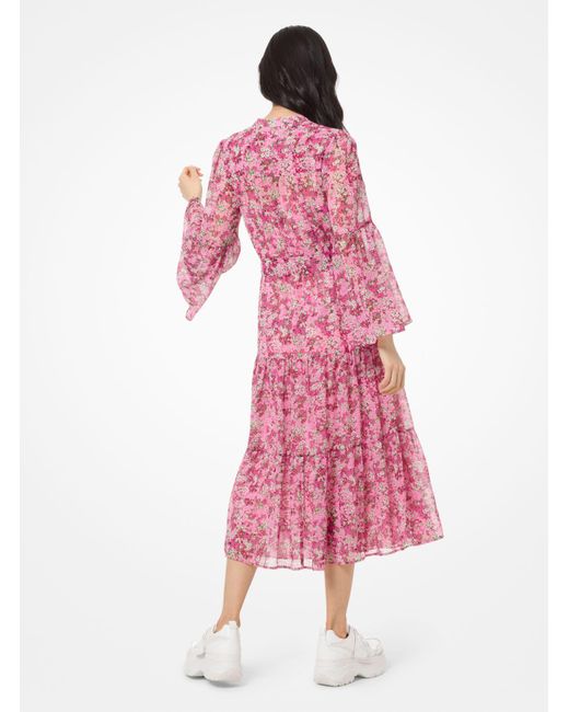 michael kors pink floral dress
