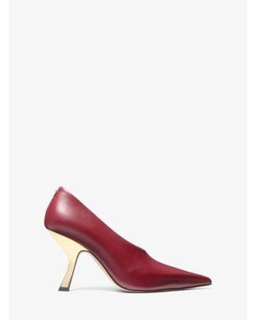 MICHAEL Michael Kors Pink Pointed-Toe Metallic Heel Pumps