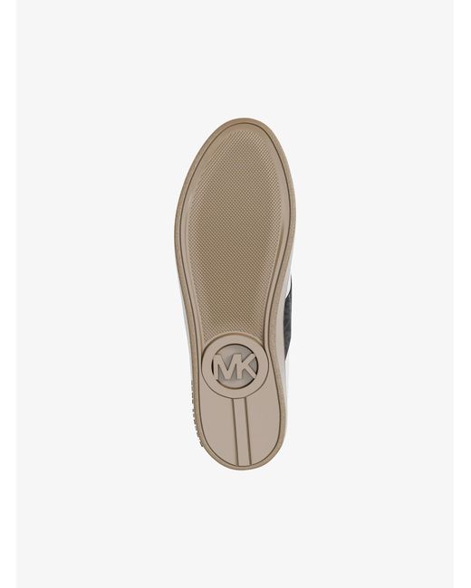 MICHAEL Michael Kors White Mk Kaycee Signature Logo Stripe Trainers