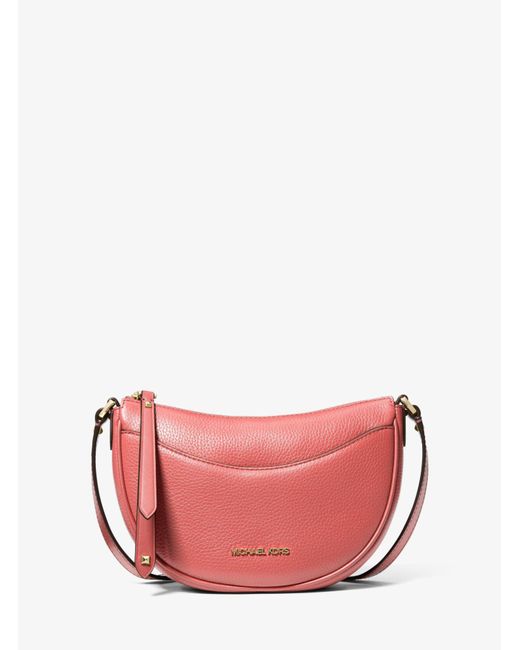 Michael Kors Dover Small Leather Crossbody Bag in Pink | Lyst