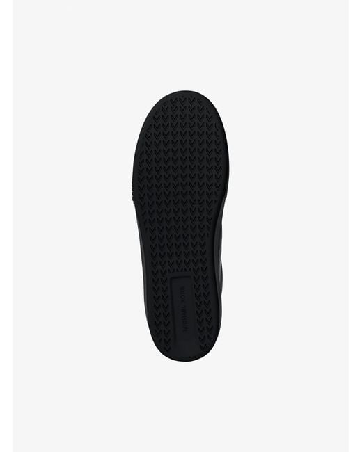 Michael Kors Black Mk Dane Mixed-Media Trainers for men