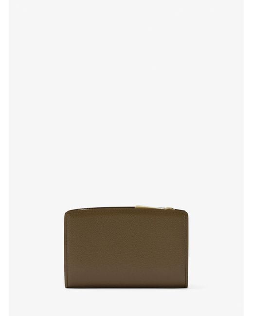 Michael Kors Green Mk Bryant Medium Pebbled Leather Wallet