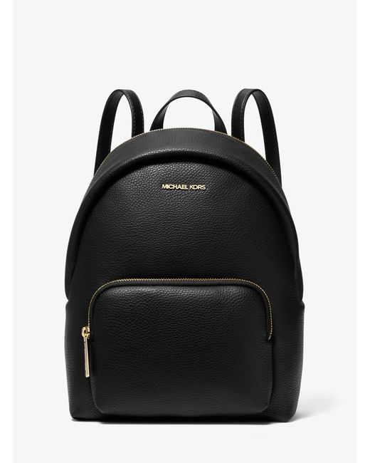 Michael Kors Outlet Black Mk Erin Medium Backpack