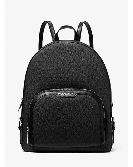Michael Kors Black Jaycee Large Logo Backpack