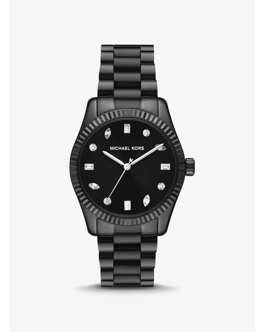 Michael Kors Black Lexington Three-hand Stainless Steel Watch 38mm