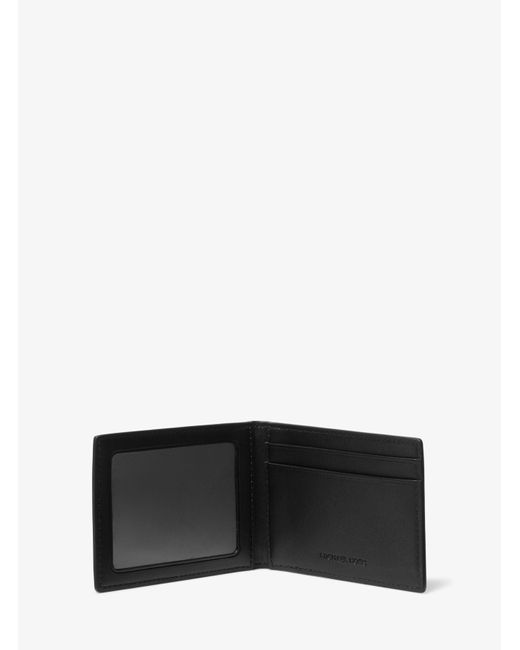 Portefeuille compact Varick en cuir avec porte-cartes Michael Kors pour homme en coloris White