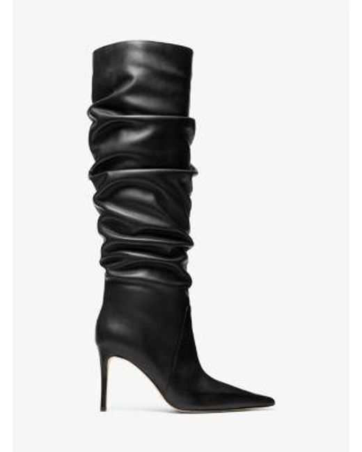 MICHAEL Michael Kors Black Mk Dawn Leather Boot