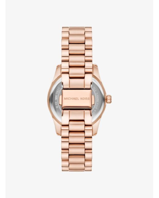 Michael Kors White Mini Lexington Pavé-Tone Watch
