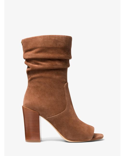 MICHAEL Michael Kors Brown Mk Shayna Suede Boot