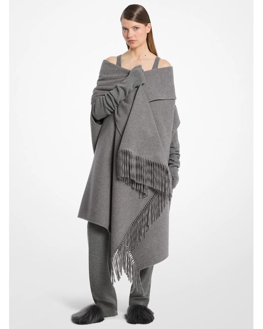 Michael Kors Gray Liisa Shearling Slipper