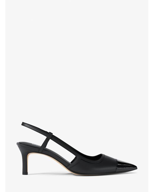 MICHAEL Michael Kors White Mk Alora Leather Slingback Pump
