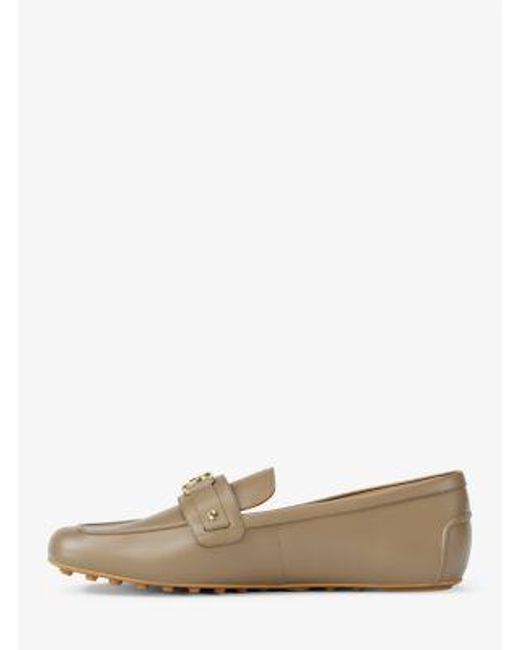 Michael Kors Natural Mandy Leather Moccasin Loafer