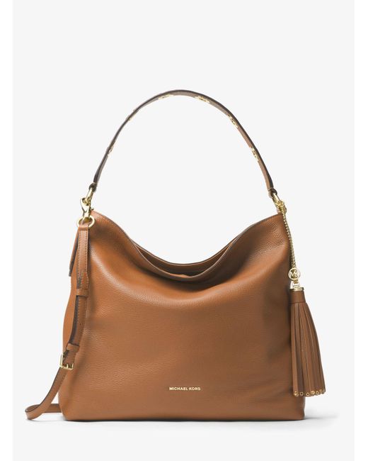 Michael Kors Brown Brooklyn Large Leather Shoulder Bag