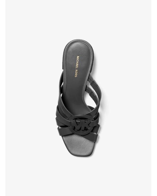 MICHAEL Michael Kors White Erika Leather Sandal