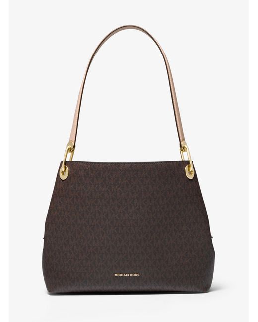 Michael Kors Raven Logo Shoulder Bag Lyst