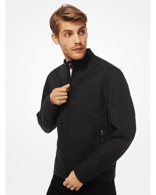 Michael Kors Black Zip - Front Racer Jacket for men
