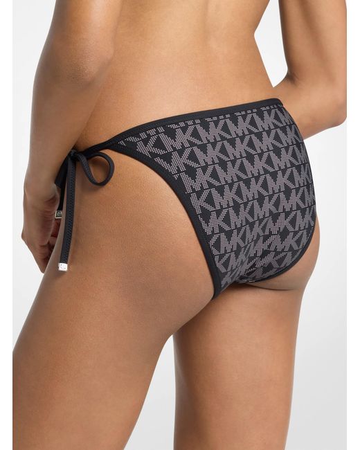 MICHAEL Michael Kors Pink Mk Reversible Logo Bikini Bottom