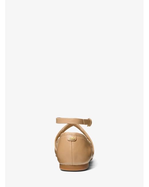 MICHAEL Michael Kors Natural Collette Leather Ballet Flat
