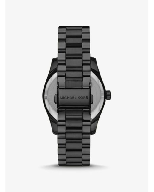 Reloj Lexington negro con incrustaciones Michael Kors de color Black