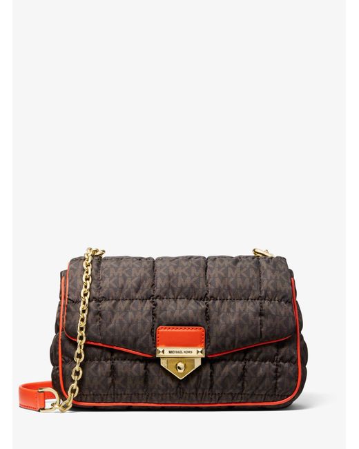 Michael Kors Soho Large Quilted Signature Logo Nylon Shoulder Bag in