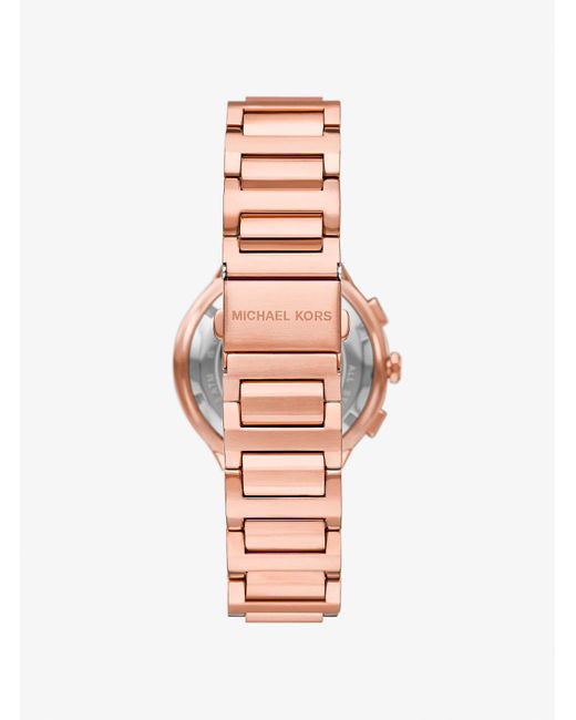Michael Kors White Mk Oversized Gramercy-Tone Watch