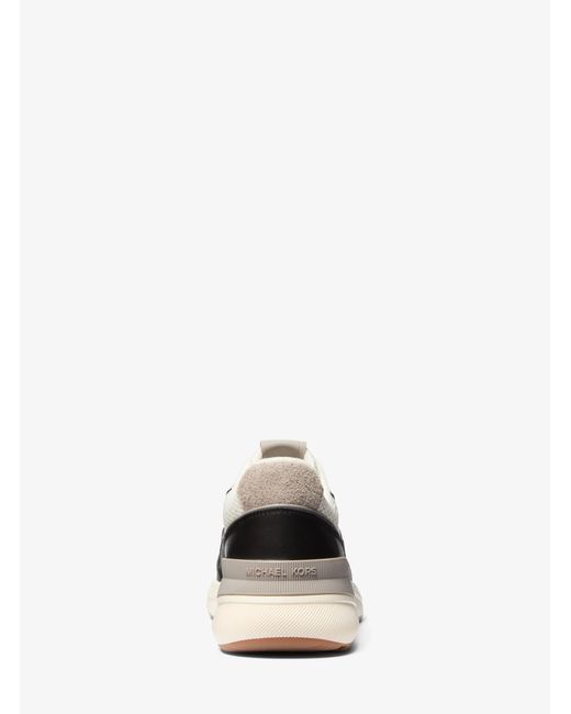 Michael Kors White Trevor Mixed-Media Trainer for men