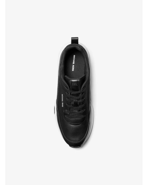 Michael Kors White Mk Hartley Leather Trainer for men