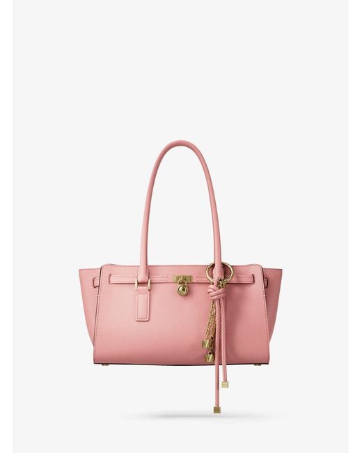 MICHAEL Michael Kors Pink Mk Hamilton Moderne Small Leather Satchel