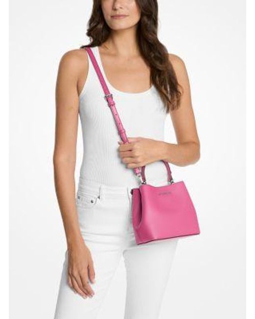 Michael Kors Pink Pratt Small Convertible Shoulder Bag