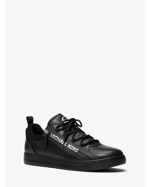 Sneaker Keating in pelle con zip e lacci di Michael Kors in Black da Uomo