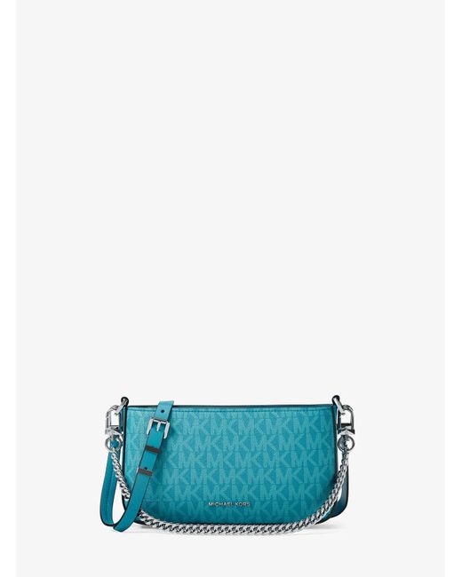 MICHAEL Michael Kors Blue Mk Bryant Small Signature Logo Convertible Pochette