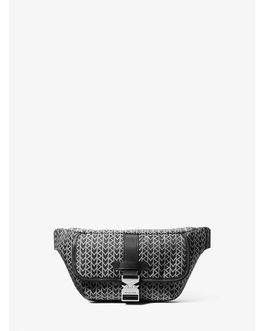 Michael Kors Gray Eli Mk2000 Logo Jacquard Sling Pack for men
